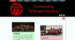 Desktop Screenshot of deharmonievroomshoop.nl
